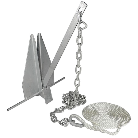 Seachoice Anchor Kit w/Anchor, 1/4"x4' Lead w/2 5/16" Shackles, 3/8"x150' Line 41722